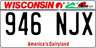 WI license plate 946NJX
