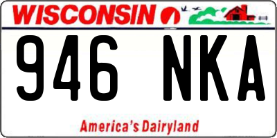 WI license plate 946NKA