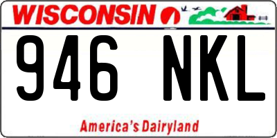 WI license plate 946NKL