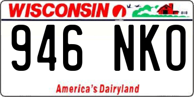 WI license plate 946NKO