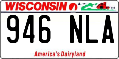 WI license plate 946NLA