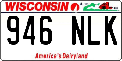WI license plate 946NLK