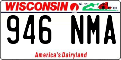 WI license plate 946NMA