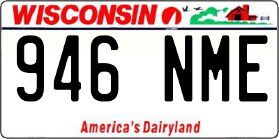 WI license plate 946NME