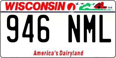 WI license plate 946NML