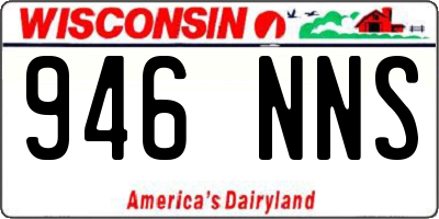 WI license plate 946NNS