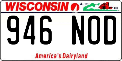 WI license plate 946NOD
