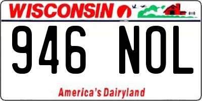 WI license plate 946NOL