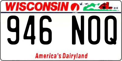 WI license plate 946NOQ