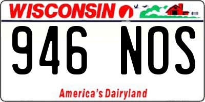 WI license plate 946NOS