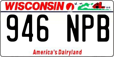 WI license plate 946NPB