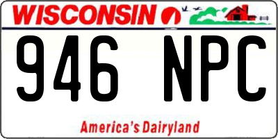 WI license plate 946NPC