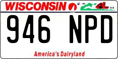 WI license plate 946NPD