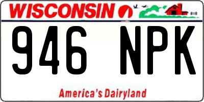 WI license plate 946NPK