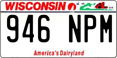 WI license plate 946NPM