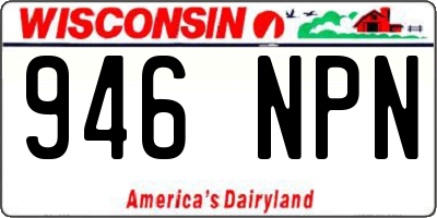 WI license plate 946NPN