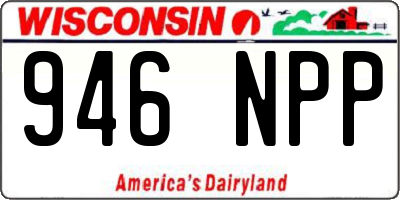 WI license plate 946NPP