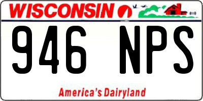 WI license plate 946NPS