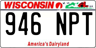 WI license plate 946NPT