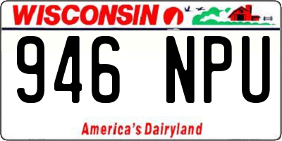 WI license plate 946NPU