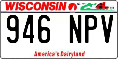 WI license plate 946NPV
