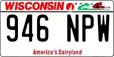 WI license plate 946NPW