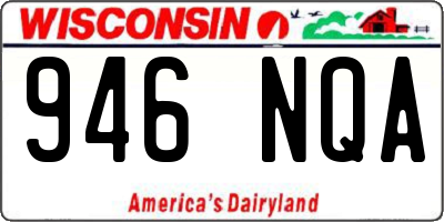 WI license plate 946NQA