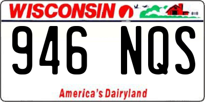WI license plate 946NQS