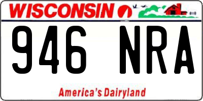 WI license plate 946NRA