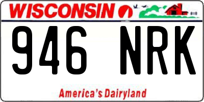 WI license plate 946NRK