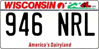 WI license plate 946NRL