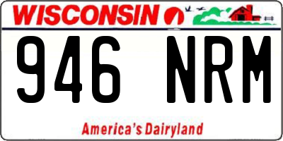 WI license plate 946NRM
