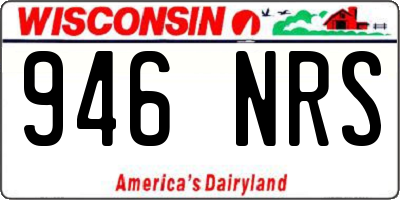 WI license plate 946NRS