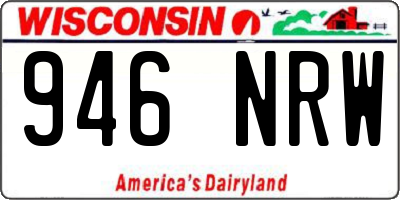 WI license plate 946NRW