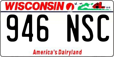 WI license plate 946NSC