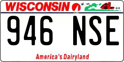 WI license plate 946NSE