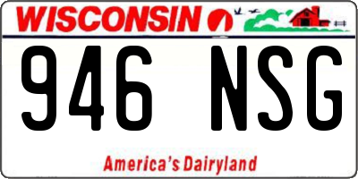 WI license plate 946NSG