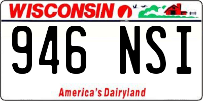 WI license plate 946NSI