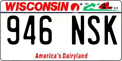 WI license plate 946NSK