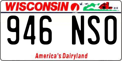 WI license plate 946NSO