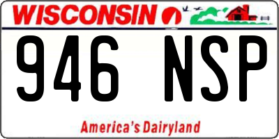 WI license plate 946NSP