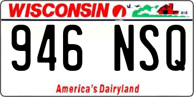 WI license plate 946NSQ