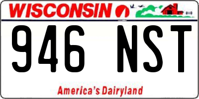 WI license plate 946NST