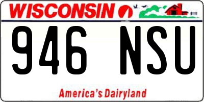 WI license plate 946NSU