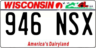 WI license plate 946NSX