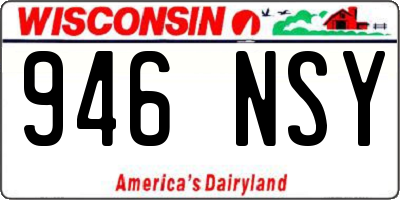 WI license plate 946NSY