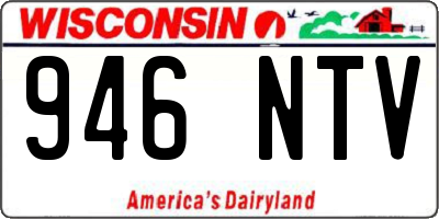 WI license plate 946NTV