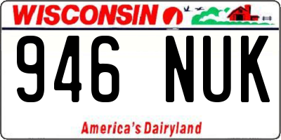 WI license plate 946NUK