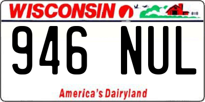 WI license plate 946NUL