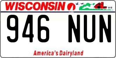 WI license plate 946NUN